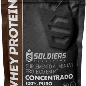 Whey Protein Concentrado 1Kg - Chocolate Belga - Importado - Soldiers Nutrition